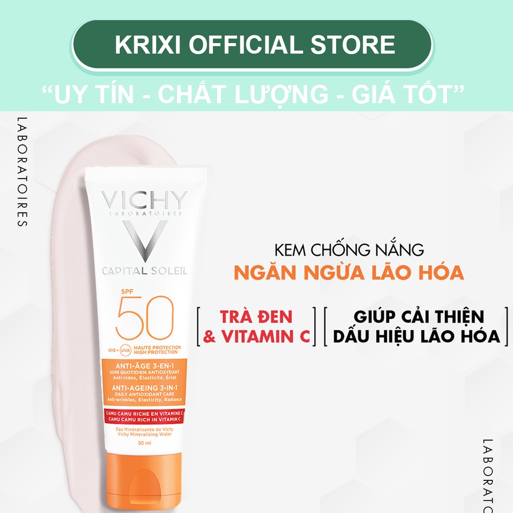 Kem chống nắng Vichy Capital Soleil Mattifying 3in1 SPF50+