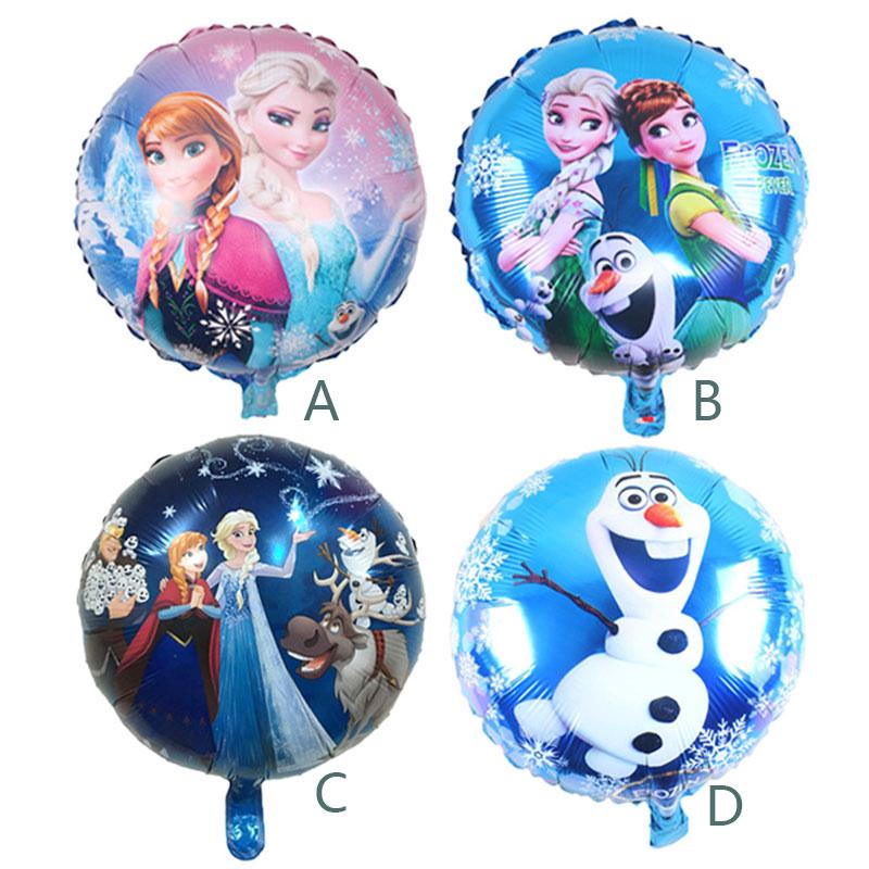 Bong Bóng Hình Công Chúa Bạch Tuyết / Elsa / Anna 18 Inch Trang Trí Tiệc Sinh Nhật Cho Bé