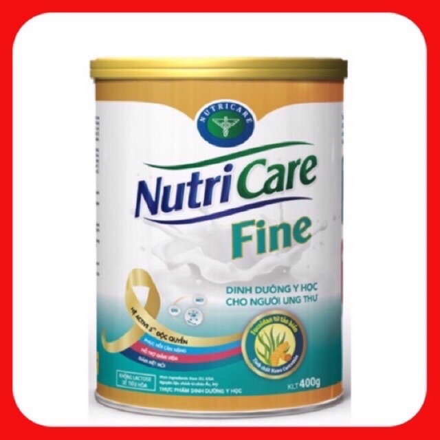 Sữa NutriCare Fine - 900g ( dinh dưỡng y học cho bệnh nhân ung thư) date:7/2023