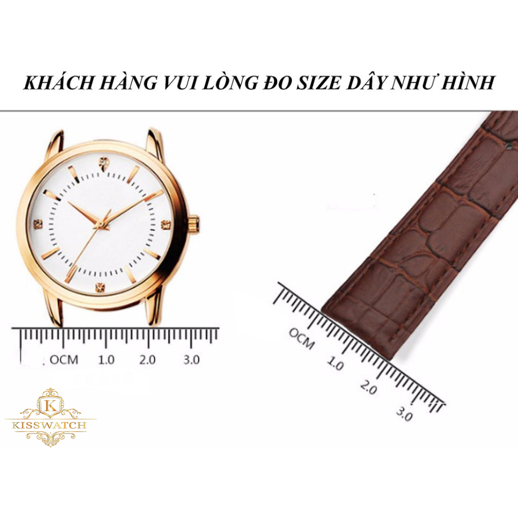 Dây Da Thay Thế Cho Đồng Hồ Olym Pianus Khóa Bướm Cao Cấp, Mềm mại, Thoáng Mát