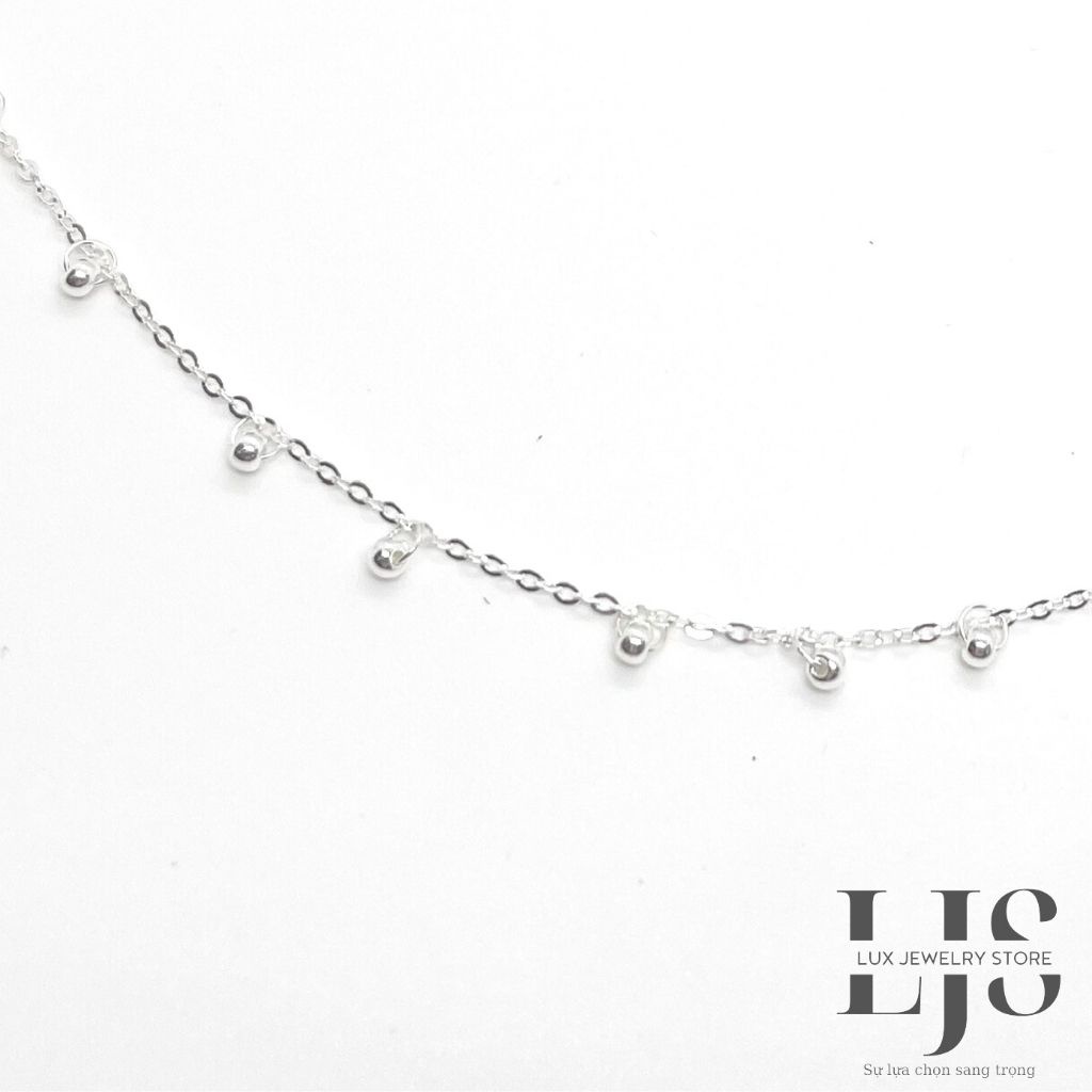 Lắc chân nữ bạc 925 Lux Jewelry, lắc chân bạc nữ kiểu lục lạc dễ thương - LUX806