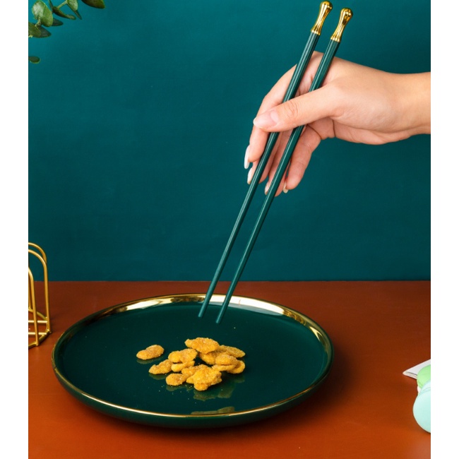 Bộ 5 đôi đũa cách điệu đuôi bo tròn sang trọng T12