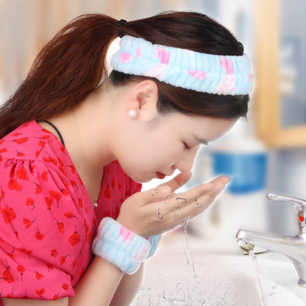 Osier1 Vòng Tay Rửa Mặt Màu Trắng Vải Sợi Nhỏ Mềm Mại Thấm Hút Tốt Dùng Khi Tập Yoga Chạy Bộ Cho Nữ