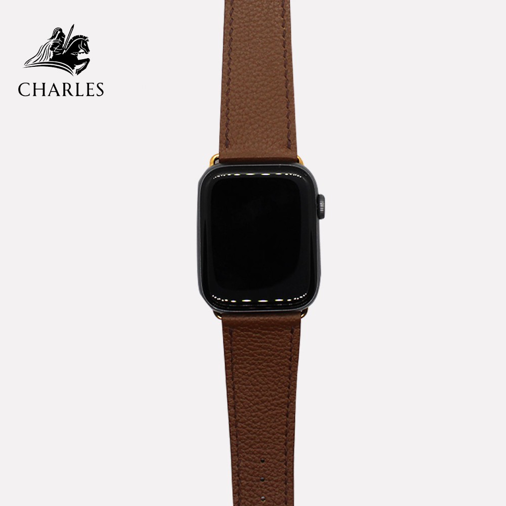 Dây da Nappa CHARLES dây cho Apple Watch Series 1/2/3/4/5/6 | Nappa Chocolate size Nữ 38/40