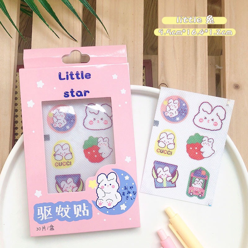 Set 6 miếng dán sticker chống muỗi và côn trùng đốt tiện lợi, Miếng dán đuổi muỗi an toàn họa tiết dễ thương