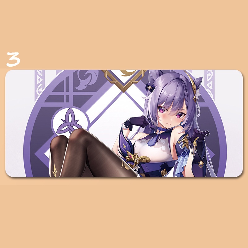 Miếng lót chuột bàn máy tính cỡ lớn in hình Genshin impact xinh xắn