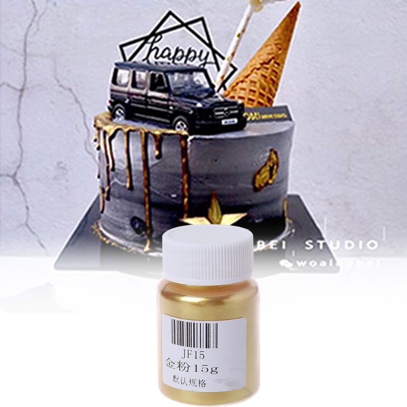 lucky* 15g Edible Flash Glitter Golden Powder  Decorating Food Cake Baking DIY Powder