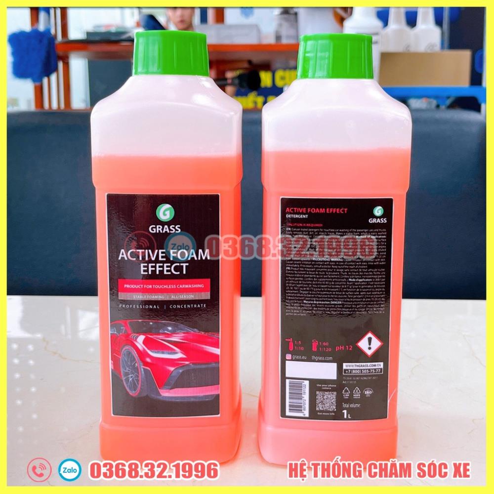 Dung Dịch Rửa Xe Không Chạm - Nước Rửa Xe Ô Tô và Xe Máy  Active Foam Effect 1L - (Chính Hãng) Tặng 01 Khăn Lau Xe