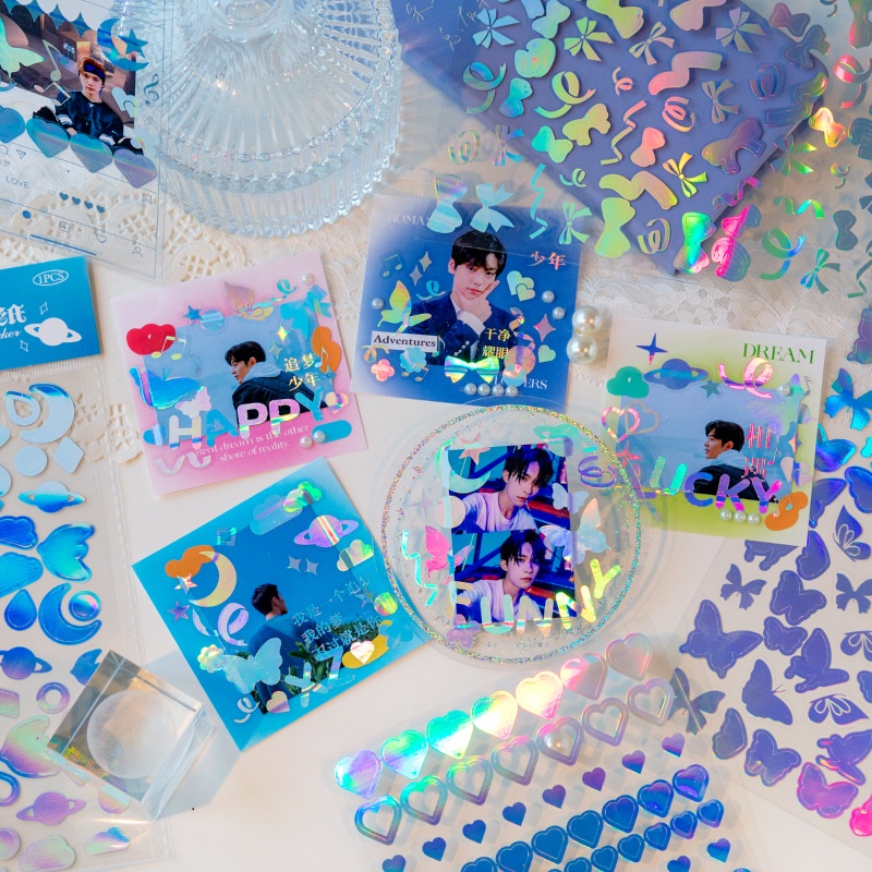 Sticker trang trí Toploader Mo-card hologram lấp lánh - Be Tiny Stationery