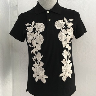 Áo polo dolce thêu hoa hàng Qc
