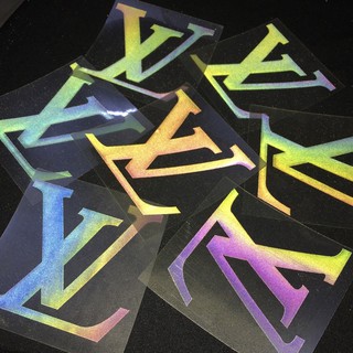Sticker logo lv decal phản quang 7 màu là, ủi, ép nhiệt lên mọi loại vải