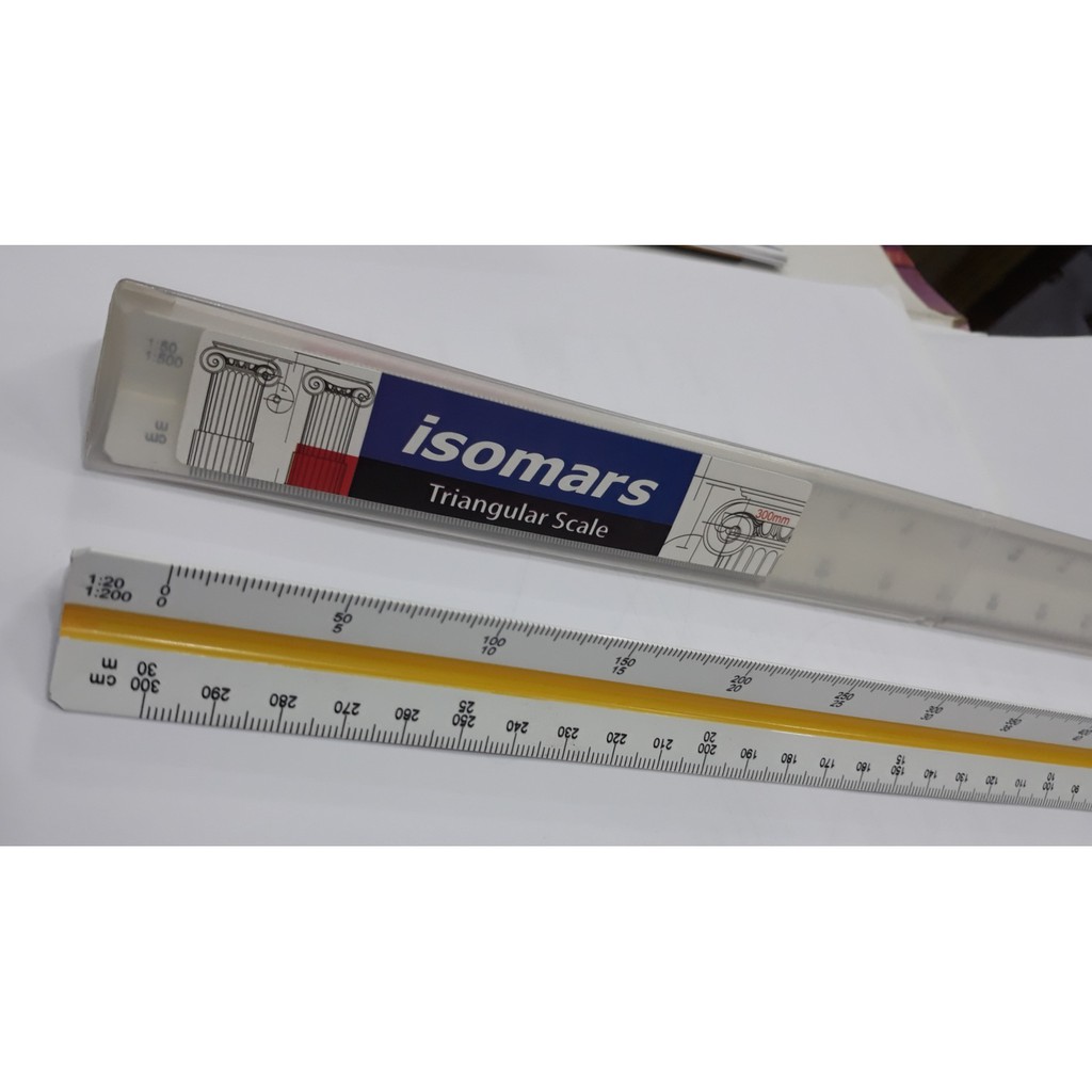 Thước tỷ lệ - thước 3 cạnh Isomars Triangular Scale Ruler, 802020