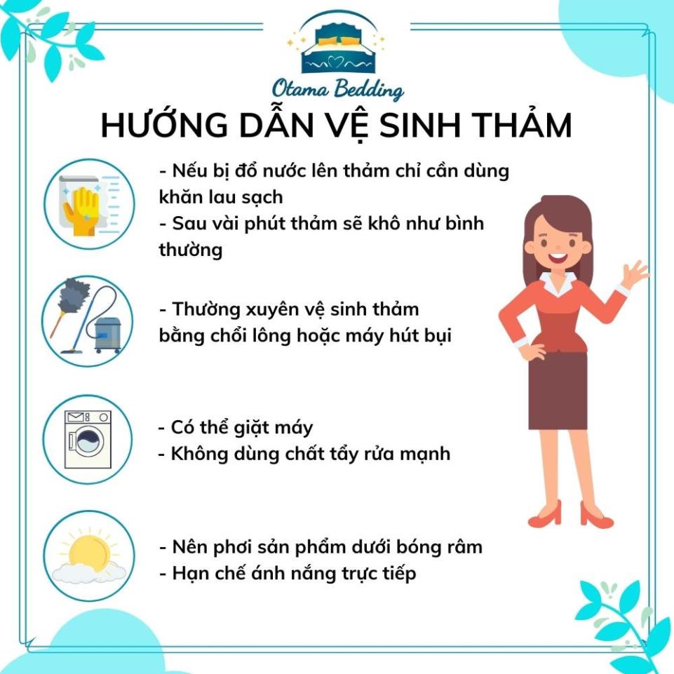 Thảm lông ,thảm trải sàn phòng khách trải giường phòng ngủ thảm lông trắng loang mịn chụp ảnh hình tròn vuông