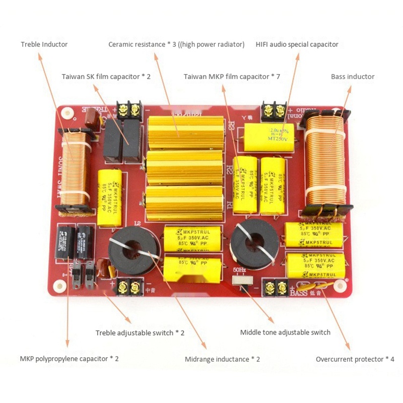 Hệ Thống Chia Tần Số 3 Chiều 600w Cho Hệ Thống Âm Thanh Xe Hơi