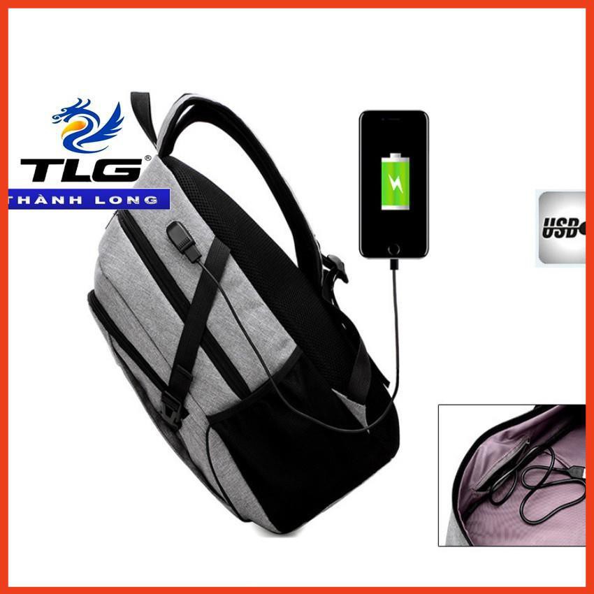 🎒 Balo TLG 🎒 Ba lô nam nữ kèm cổng sạc USB Đồ Da Thành Long TLG 208207