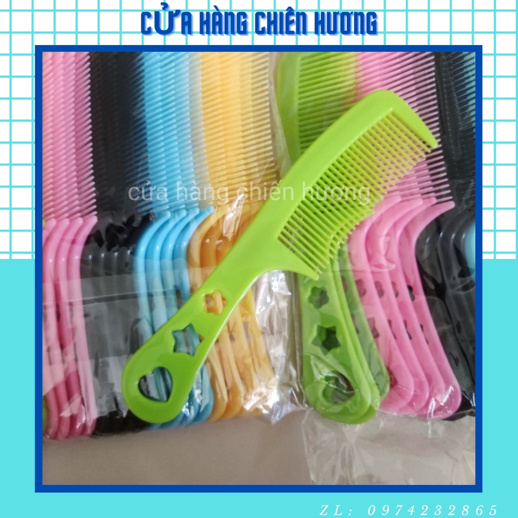 Set 10 chiếc lược nhựa chải tóc nhiều màu