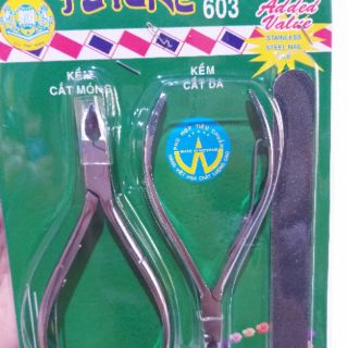 Combo 3 món kềm cắt móng+kềm cắt da+dũa móng