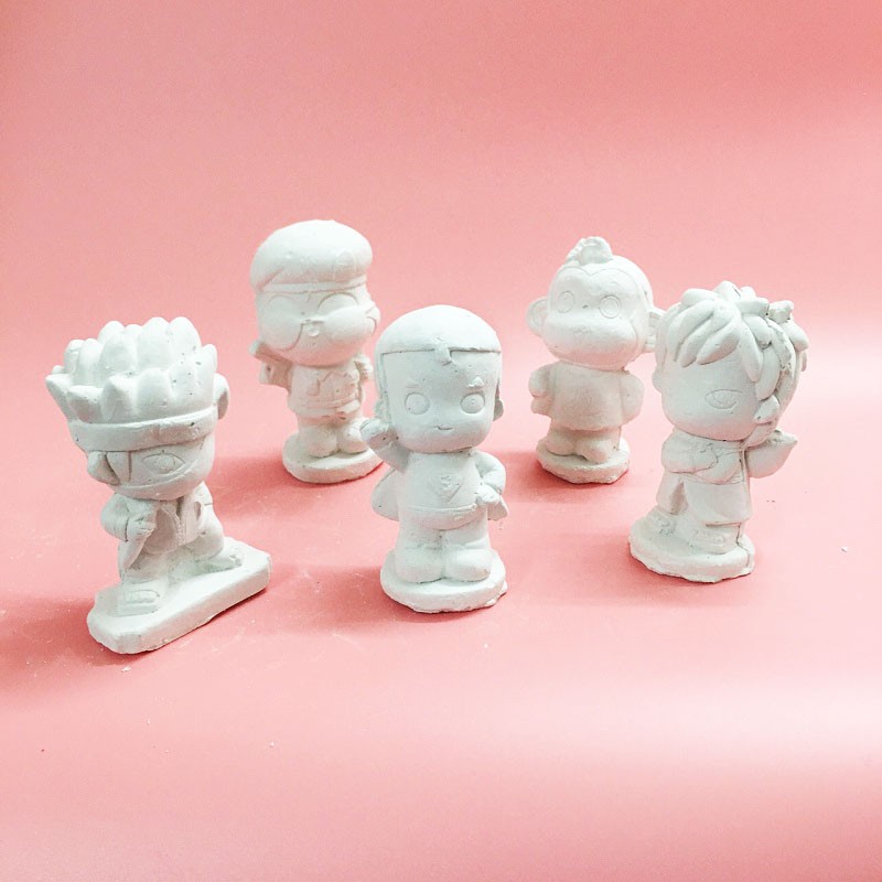 Combo 10 tượng tô màu kèm 2 vỉ 8 màu và 2 bút lông