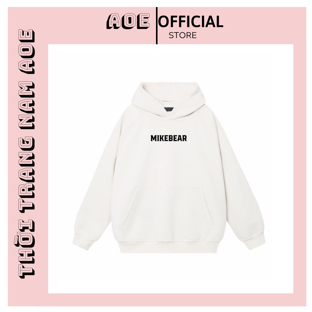 Áo Hoodie Unisex Áo Nỉ Gấu MiKenber form rộng mũ 2 lớp
