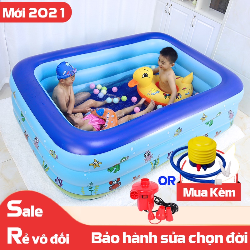 Phao tắm cho bé, Bể bơi phao trong nhà làm từ chất liệu nhựa PVC an toàn, họa tiết sinh động, món quà tuyệt vời