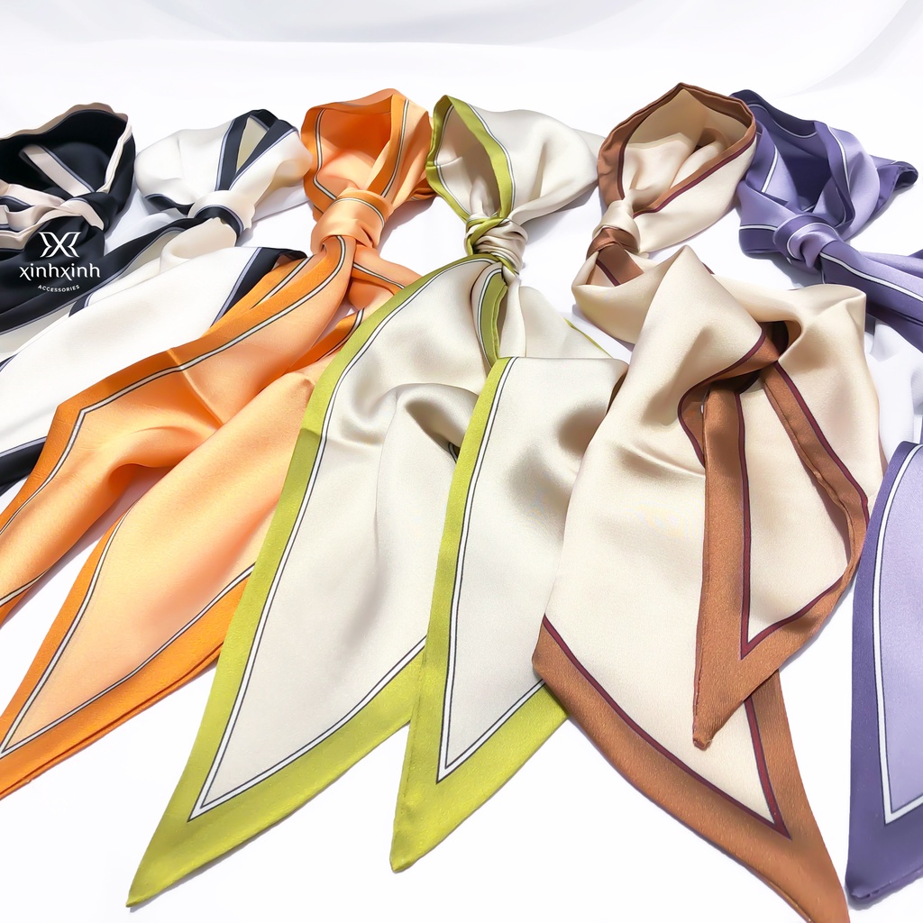 Khăn dài nhỏ viền trơn - Xinh Xinh Accessories