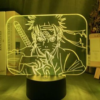Đèn LED tạo hình nhân vật Naruto 3D 7 màu sáng tạo