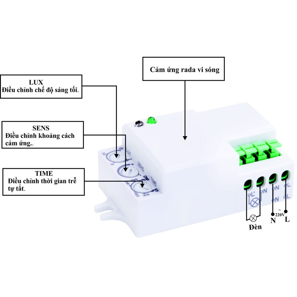 CÔNG TẮC CẢM ỨNG VI SÓNG KAWASAN KW-RS02D