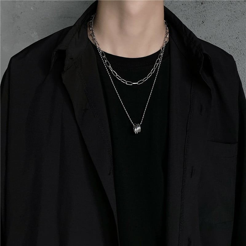 Combo hai dây chuyền phong cách cá tính