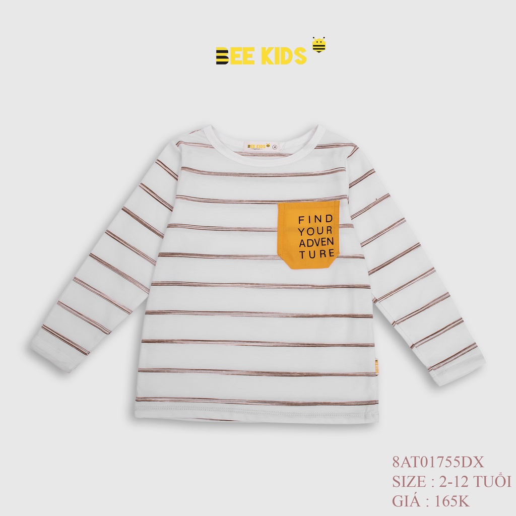 Áo Dài Tay Bé Trai Bee Kids Chất Liệu Cotton Mềm Mịn Thoáng Mát Thấm Hút Mồ Hôi Không Bai Không Xù (2-12 Tuổi)8AT01755DX