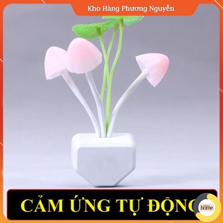 ĐÈN NGỦ CẢM ỨNG ÁNH SÁNG ĐỔI MÀU HÌNH CÂY NẤM
