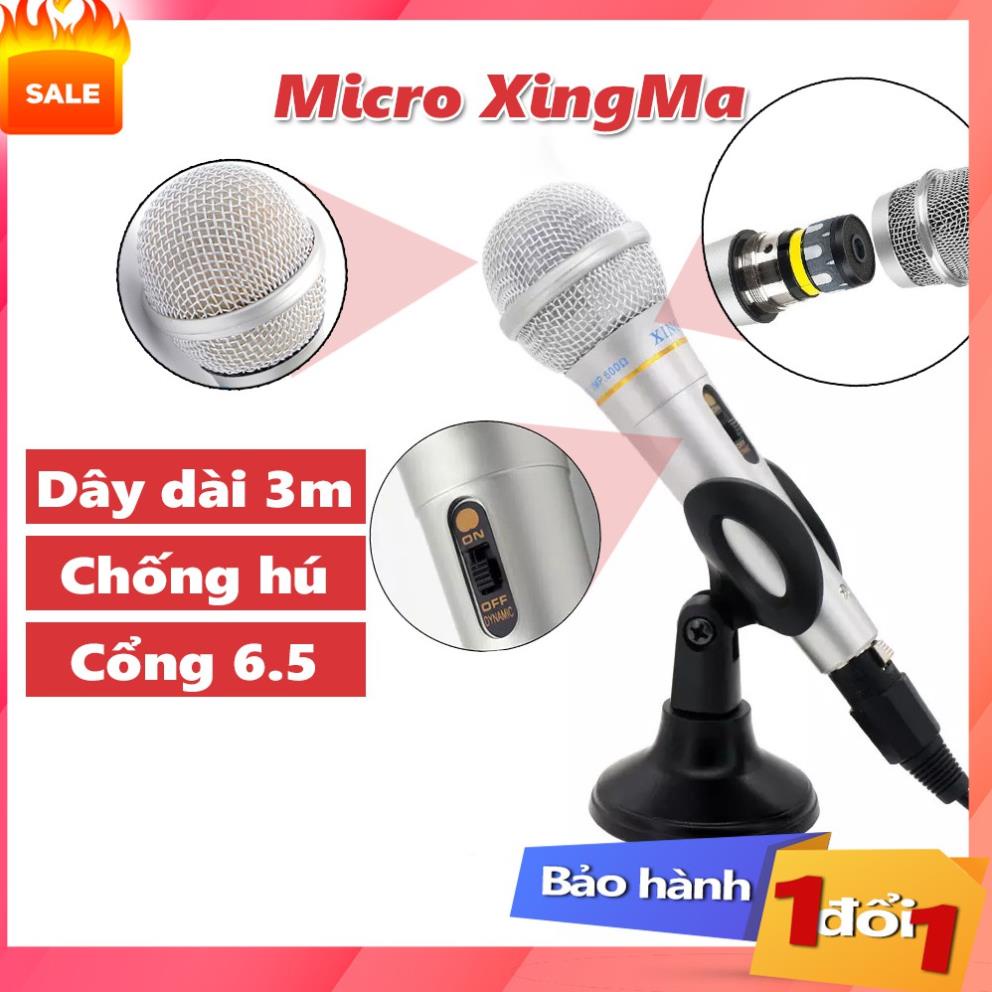 Micro Karaoke Chống Hú, Độ nhạy - hút âm cao - TOP Mic Hát Karaoke mẫu mới,Mic karaoke xingma. Bảo hành 1 đổi 1