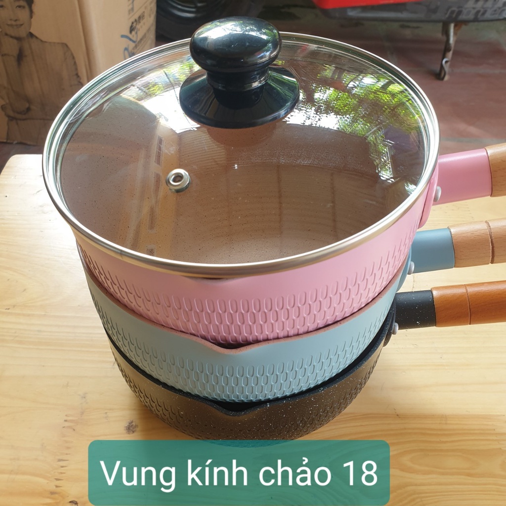 Vung kính cường lực kèm núm và ốc vít 18cm dùng cho xoong, nồi, chảo chống dính bếp từ