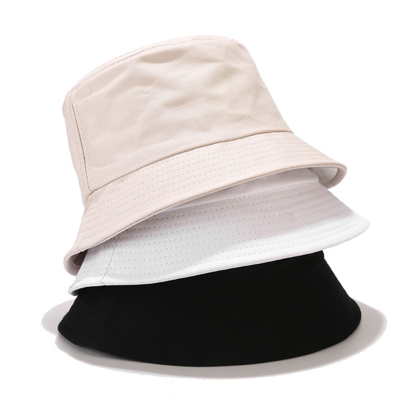 Mũ bucket LINJW màu trơn đơn giản thời trang Hàn Quốc mới thumbnail