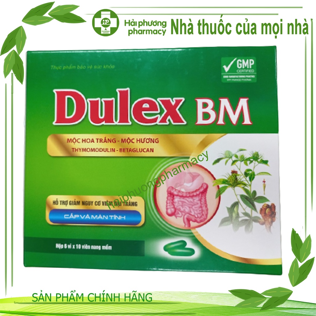 Đại tràngĐại tràng Dulex BM hỗ trợ giảm nguy cơ viêm đại tràng cấp và mãn tính 60 viên