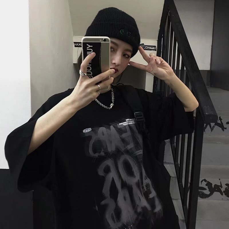 Áo thun MMIOT tay ngắn dáng rộng in họa tiết phong cách hip hop thời trang mùa hè 2023 cho nam