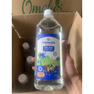 Dầu Dừa Tinh Khiết Organic VIETCOCO : 250Ml -500ml -1 Lít 100% Hữu Cơ Dưỡng Ẩm Da, Chăm Sóc Tóc Và Hỗ Trợ Trắng Răng