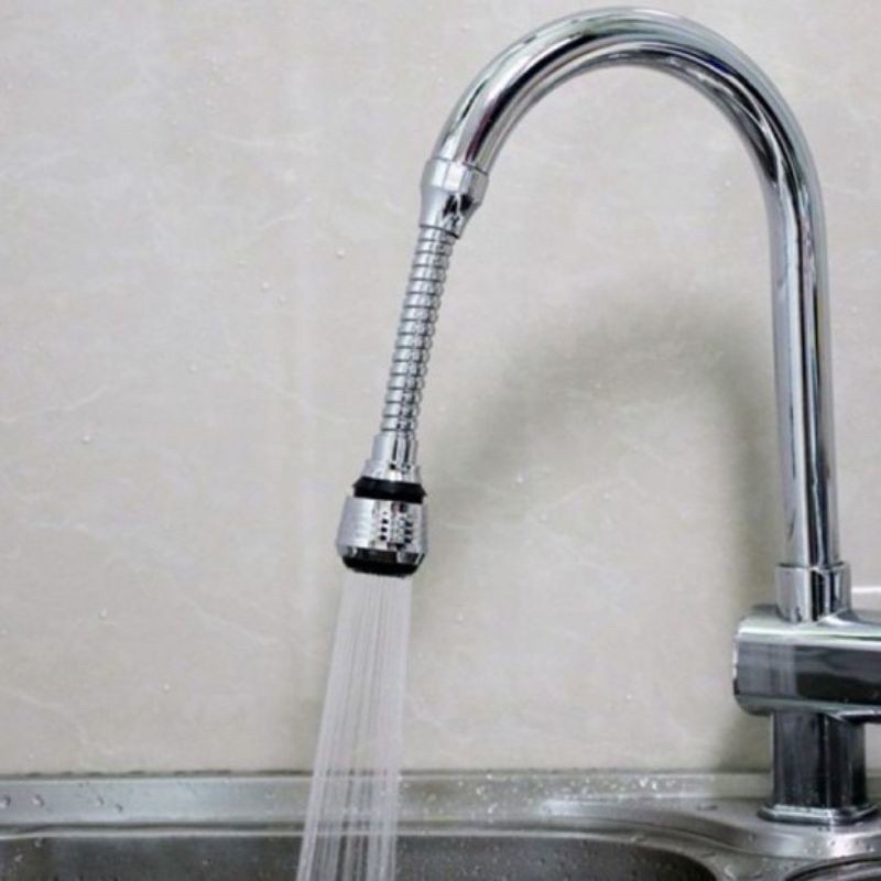 Vòi nước inox gắn bồn rửa xoay 360 độ tiện lợi