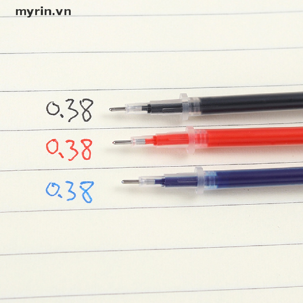 Set 10 Ruột Bút Mực Gel 0.38mm Màu Đỏ / Xanh Đen