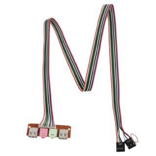 [rememberme]I/0 Audio Output Input Dual USB Front Panel Board Cable USB Audio Front Panel Mounting f