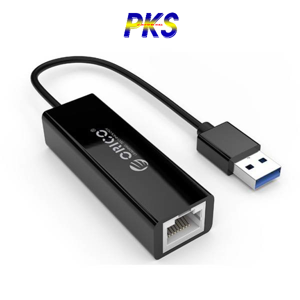 Bộ chuyển USB 3.0 sang cổng Lan 10/100/1000 Gigabit RJ45 tốc độ cao Orico UTJ-U3 - Hàng Chính Hãng