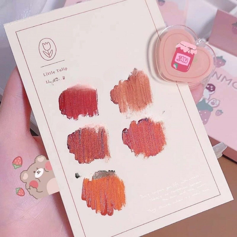 Sét son kem Thỏ trắng Danmolu 5 cây