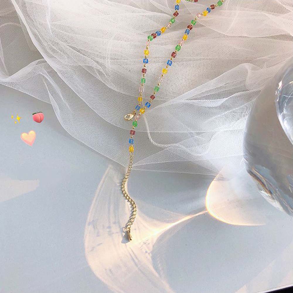 Vòng cổ choker đính hạt đơn giản nhiều màu thời trang Hàn Quốc cho nữ