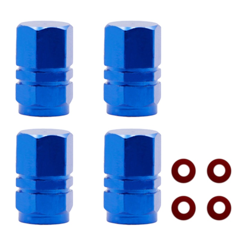 Bộ 4 Nắp Van Bánh Xe Hơi Đường Kính 9mm Bằng Hợp Kim Nhôm Chống Bụi Dùng Trang Trí Ốp
