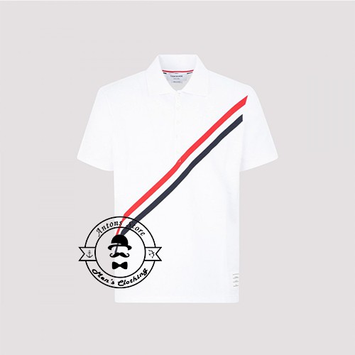 Áo Polo Thom Browne Viền Chéo