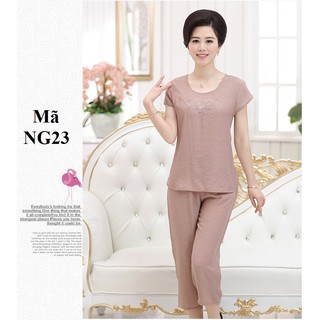 Bộ đồ mặc nhà cho người trung niên, người lớn tuổi mặc đẹp thời trang