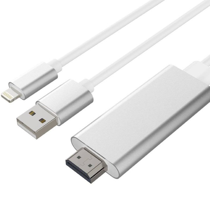 CÁP CHUYỂN ĐỔI TÍN HIỆU TỪ ĐIỆN THOẠI IPHONE LÊN TIVI, MÁY CHIẾU LIGHTING SANG HDMI TIVI