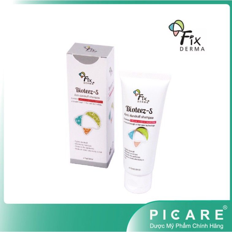 [CHÍNH HÃNG] Fixderma Dầu Gội Giảm Gàu Bioteez-s Shampoo (75ml)