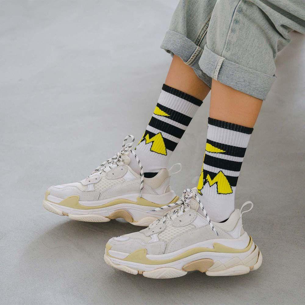 BACK2LIFE Vớ Giữ Ấm Mùa Thu Mềm Mại Họa Tiết Hoạt Hình Dễ Thương Cho Nữ