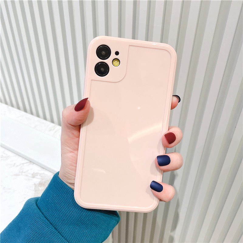 Ốp lưng iphone trơn bóng cạnh vuông 6/6plus/6s/6splus/7/7plus/8/8plus/x/xs/11/12/13/14/pro/max/promax/plus/shin/case