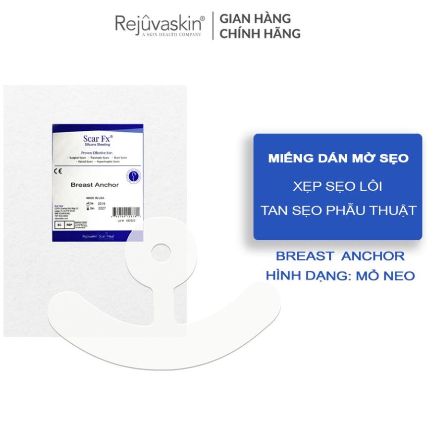 Miếng dán xóa mờ sẹo phẫu thuật ngực REJUVASKIN Scar FX Breast Anchor